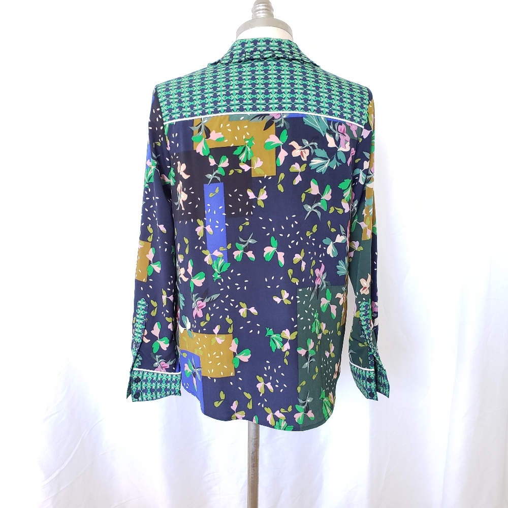 Cabi Button Up Top Multi Print Button Up Blouse - image 3